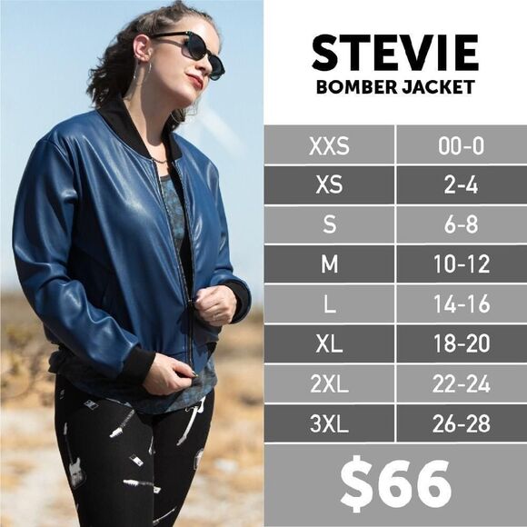 Lularoe Stevie Bomber Jacket Elegant Collection - Size Medium - Picture 3 of 4